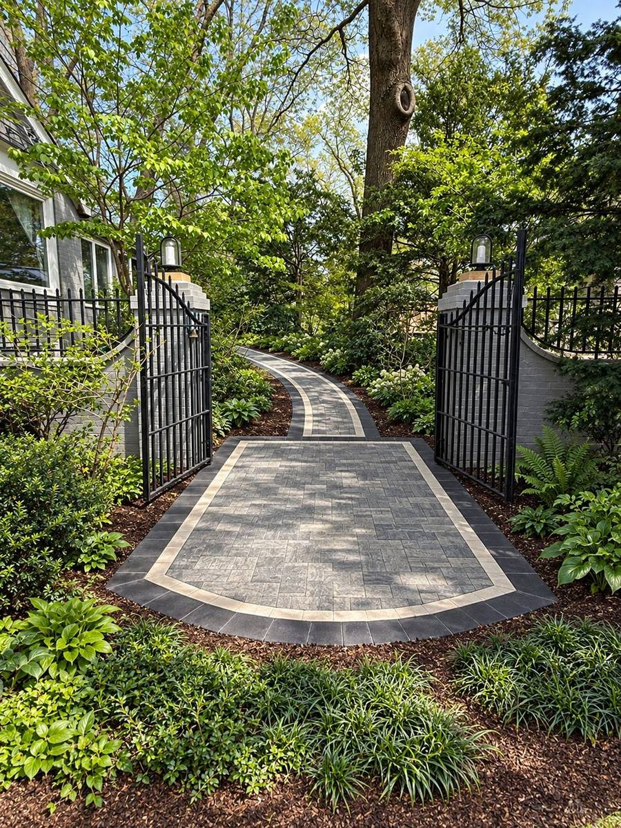 Front Walk, Gated Entry, and Landing